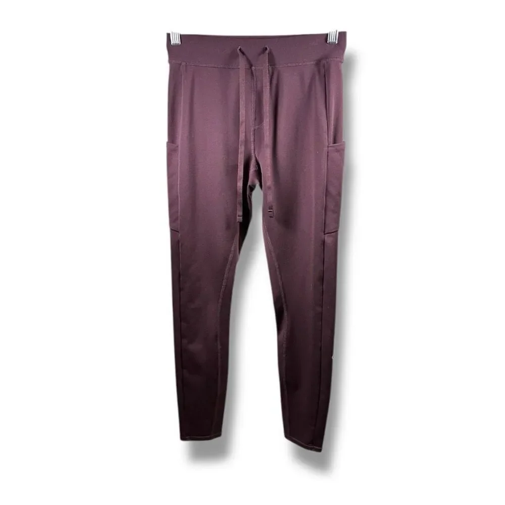 ALO Yoga Checkpoint Drawstring Leggings in Dark Mauve Size S
